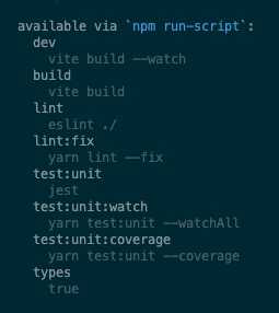 npm available scripts